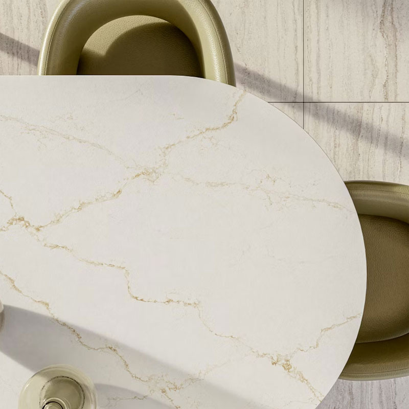 Plan de travail en Quartz Silestone® Blanc Elysée